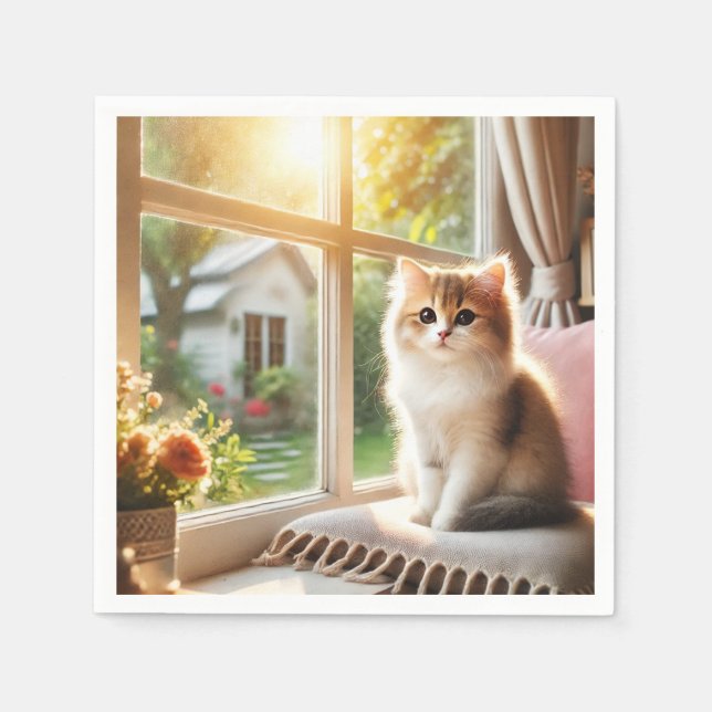 "Leinwand Kreationen: Verschleiß und Dekor" Serviette (Vorderseite)