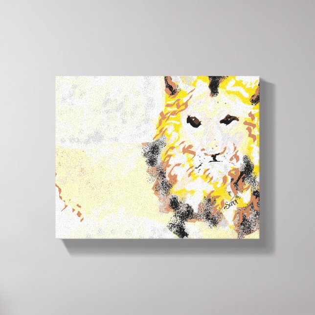 Leinwand Kunst : Die Welt des Löwen (Vorderseite)