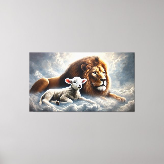 Leinwand Lion und Lamb Art (Vorderseite)