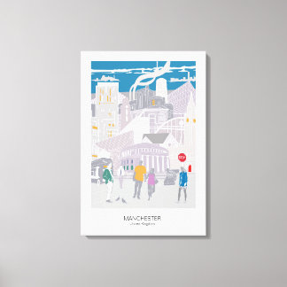 Leinwand Manchester Skyline Illustration