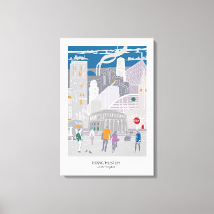 Leinwand Manchester Skyline Illustration