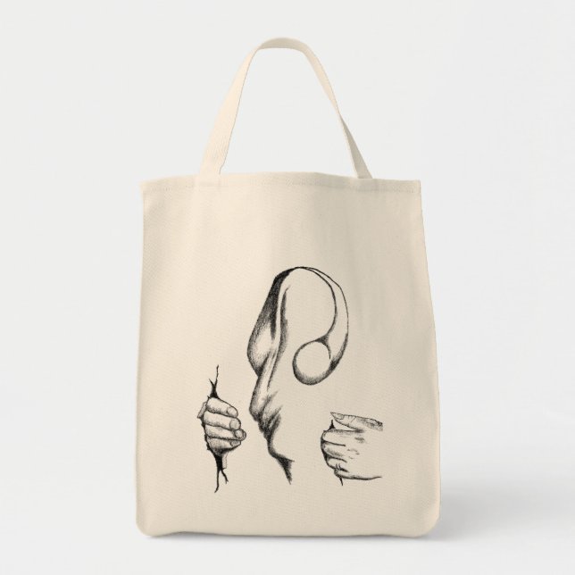 LEINWAND-MASSAKER-KUNDENSPEZIFISCHE BIO TRAGETASCHE (Vorne)