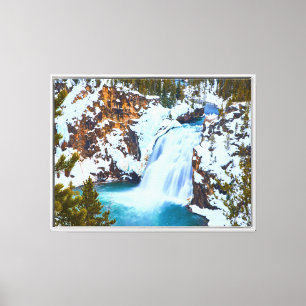 Leinwand Mauer Art-Yellowstone Wasserfall