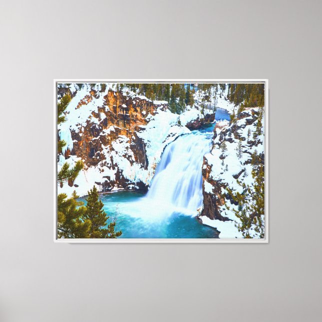 Leinwand Mauer Art-Yellowstone Wasserfall (Vorderseite)