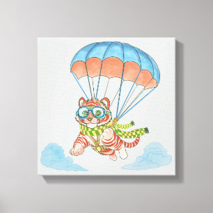 Leinwand Parachute Tiger