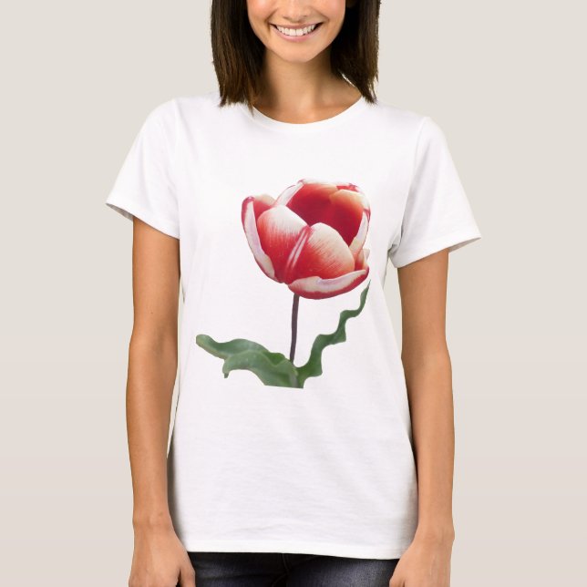 Leinwand Red and White Tulip Bella T - Shirt (Vorderseite)