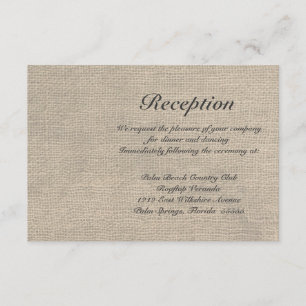 Leinwand-rustikale Hochzeit UAWG Karte