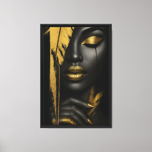 Leinwand Schwarze & goldene Galerie Al Porto