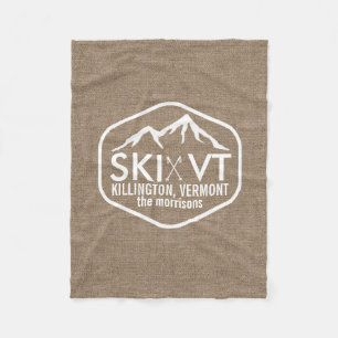 Leinwand Ski-Vermonts Killington Stowe Stratton Fleecedecke