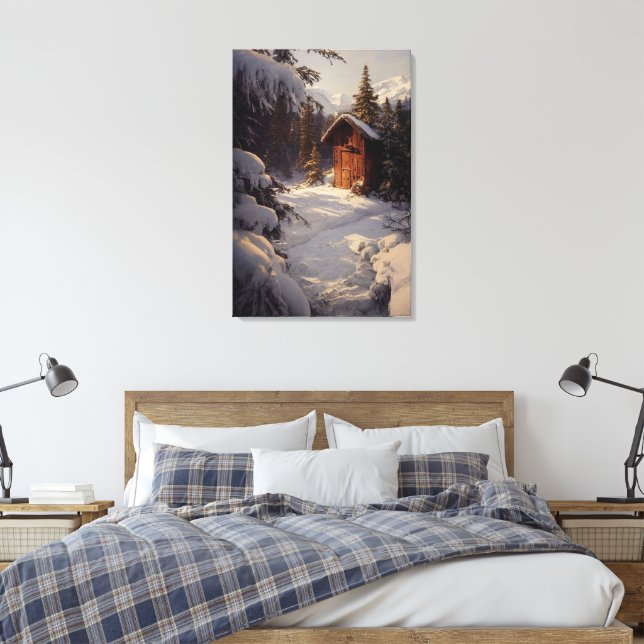 Leinwand Snowy Winter Landschaft Art (Insitu (Schlafzimmer))