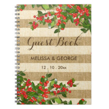 Leinwand-Streifen und WeihnachtenYaupon Stechpalme