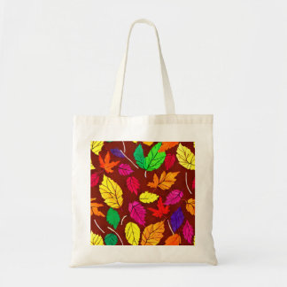 Leinwand Tasche Herbstlaube auf einem Maroon-Hinte