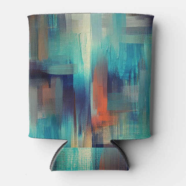 Leinwand Textur: Ölfarbe nahtlos Dosenkühler (Vorderseite)