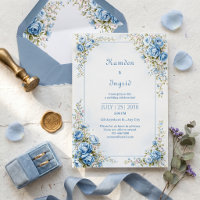 Leinwand Texturiert Blau Gold Rose Verzierte Umran