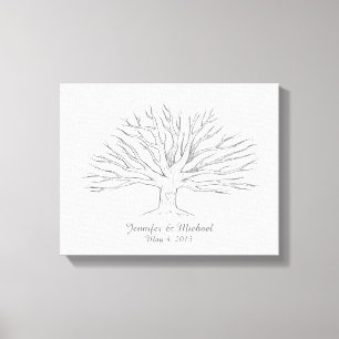 Leinwand Thumbprint Tree Guestbook