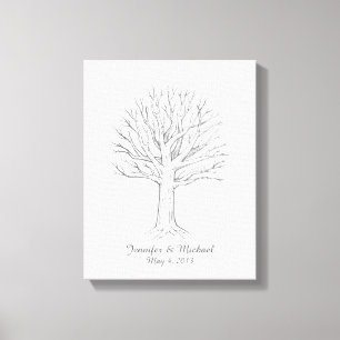 Leinwand Thumbprint Tree Guestbook