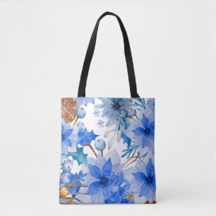 Leinwand Tote Bag, Totbeutel mit Blumendruck,