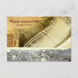 Leinwand-und Holz-Land UAWG mit Umschlag RSVP Karte