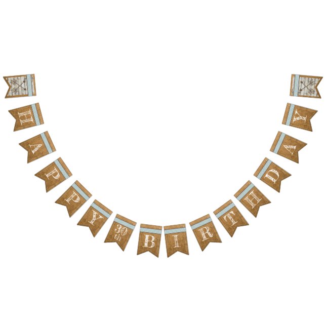 Leinwand und Zickzack alles- Gute zum Wimpelkette (Alle)