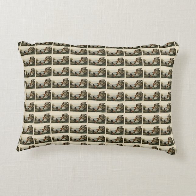 Leinwand unterstützt Ente von Audubons Vögeln Amer Dekokissen (Rückseite)