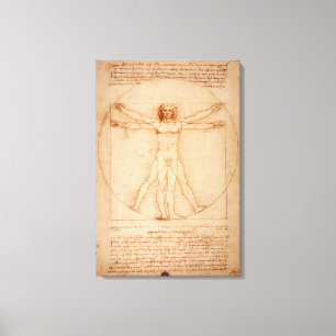 Leinwand Vitruvian Man von Leonardo da Vinci