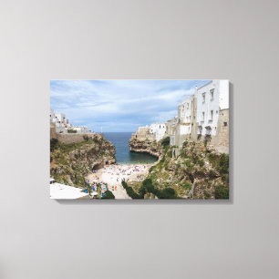 Leinwand von Polignano a Mare am Stadtstrand von P
