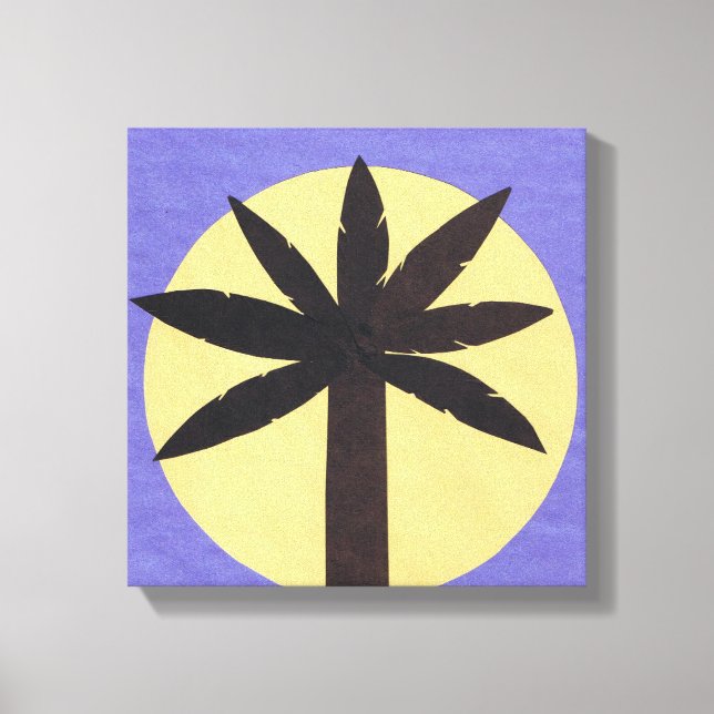Leinwand von Silhouetted Palmetto (Vorderseite)