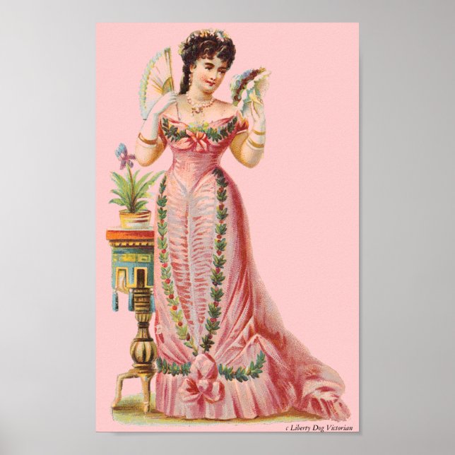 LEINWAND WALL ART VIKTORIANISCHE ERA FRANZÖSISCHES POSTER (Vorne)