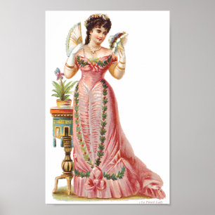 LEINWAND WALL ART VIKTORIANISCHE ERA FRANZÖSISCHES POSTER