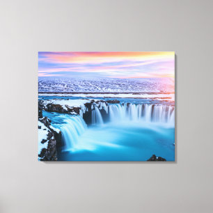 Leinwand Wall Art-Waterfall-Island
