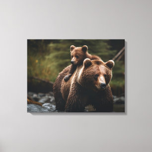 Leinwand Wall Art-Yellowstone Bär