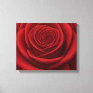 Leinwand-Wandkunst - Rote Rose Blume Leinwanddruck