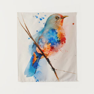 Leinwand Wasserfarben Bird Malerei Wandteppich