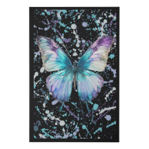 Leinwand Watercolor Glasswing Butterfly Kunst