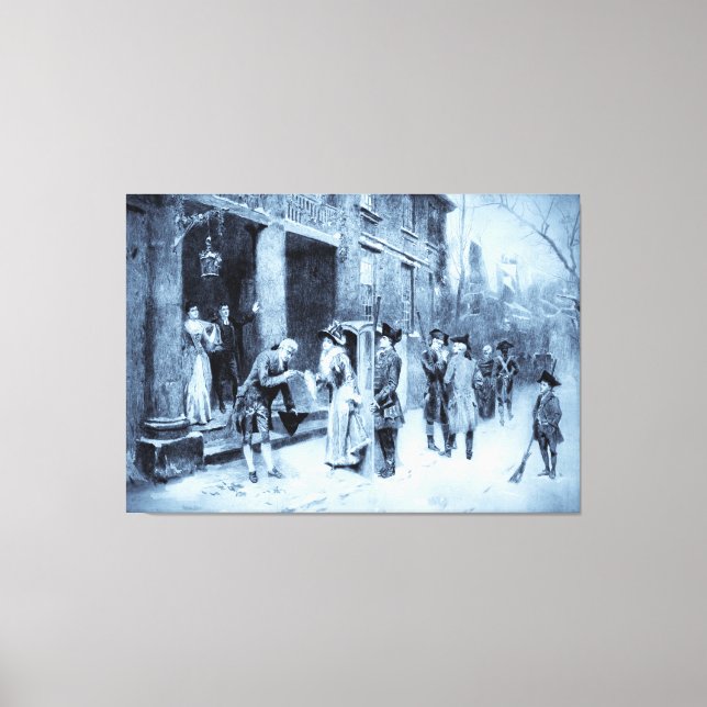 Leinwand "Weihnachtsabend in der Kolonialzeit" (Vorderseite)