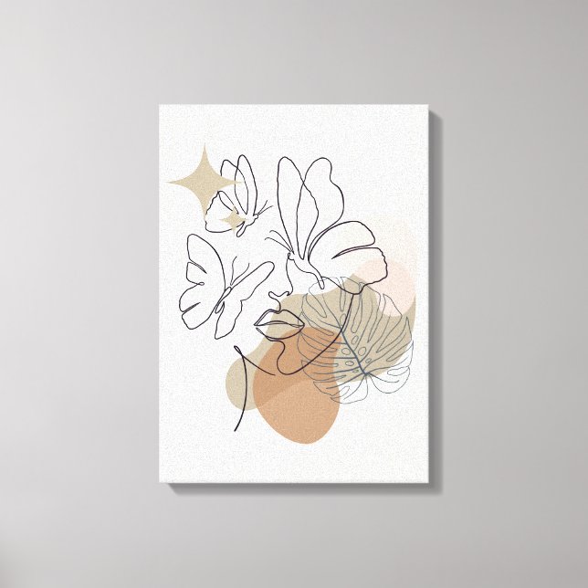 Leinwand White Brown Line (Vorderseite)