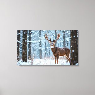 Leinwand Winter Buck Art