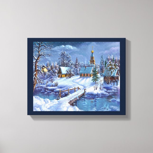 Leinwand Winterlandschaft Kunst (Vorderseite)