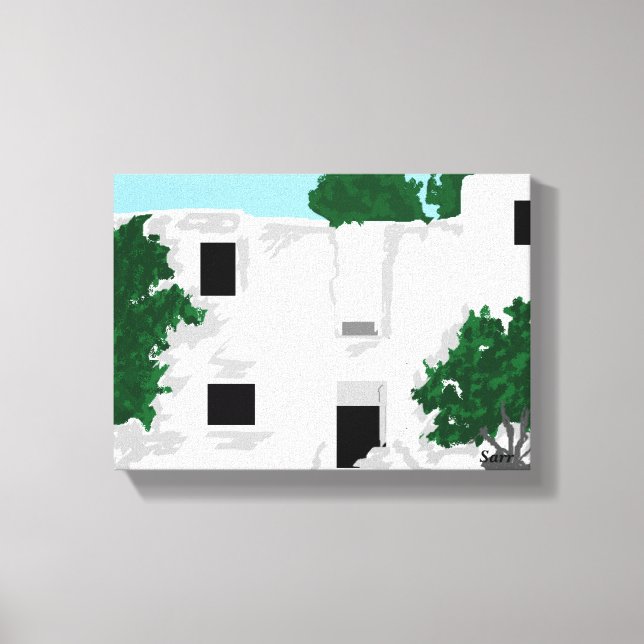 Leinwand Wrap / Paleokastro Kloster Griechenland (Vorderseite)