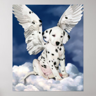 Leinwandbild Dalmatiner-Welpe Engelsgemälde Poster