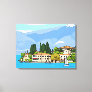 Leinwanddruck Blick auf San Vigilio am Gardasee