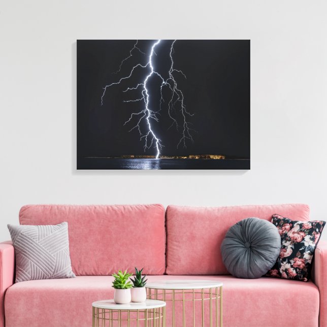Leinwanddruck Blitz auf Stretchleinwand (Insitu (Wohnzimmer))