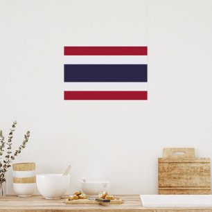 Leinwanddruck mit der Flagge Thailands Poster