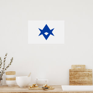 Leinwanddruck mit der Flagge von Toyota City, Japa Poster