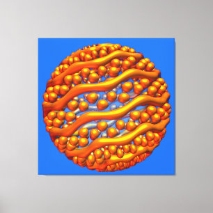 Leinwanddruck mit goldenen Wellen