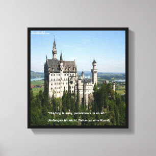 Leinwanddruck Neuschwanstein Schloss & Deutscher A