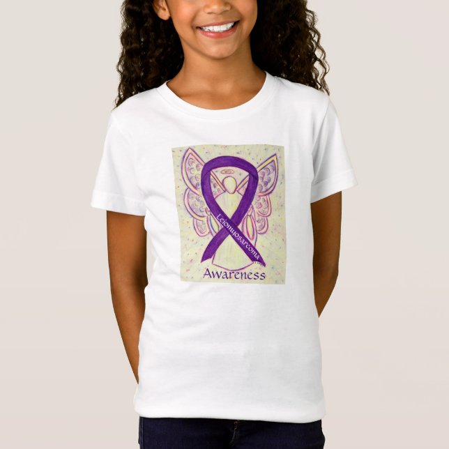 Leiomyosarcoma Awareness Ribbon Angel Shirt (Vorderseite)