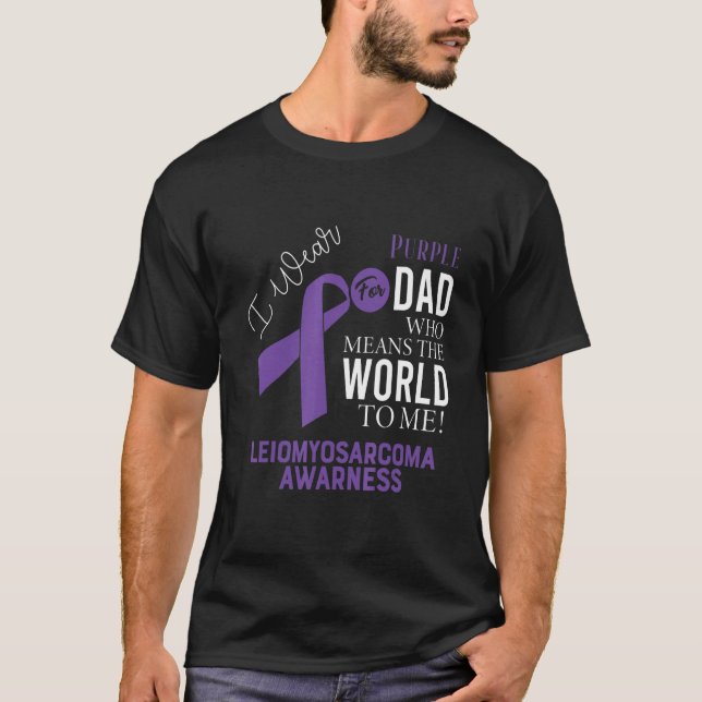 Leiomyosarcoma Ribbon für den Vater T-Shirt (Vorderseite)