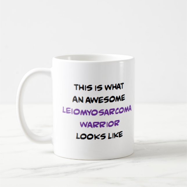 Leiomyosarkom-Krieger, großartig Kaffeetasse (Links)