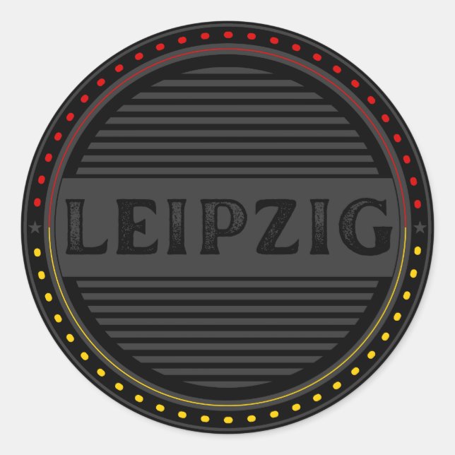 Leipzig City Pride Emblem – Deutsche Identität Runder Aufkleber (Vorderseite)